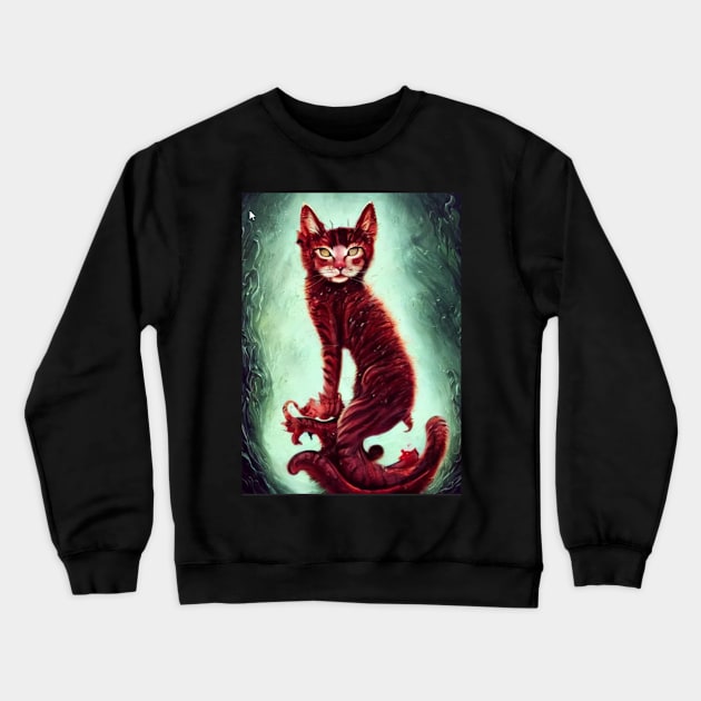 Kitty Cat Swanland Crewneck Sweatshirt by Terrence Torphy